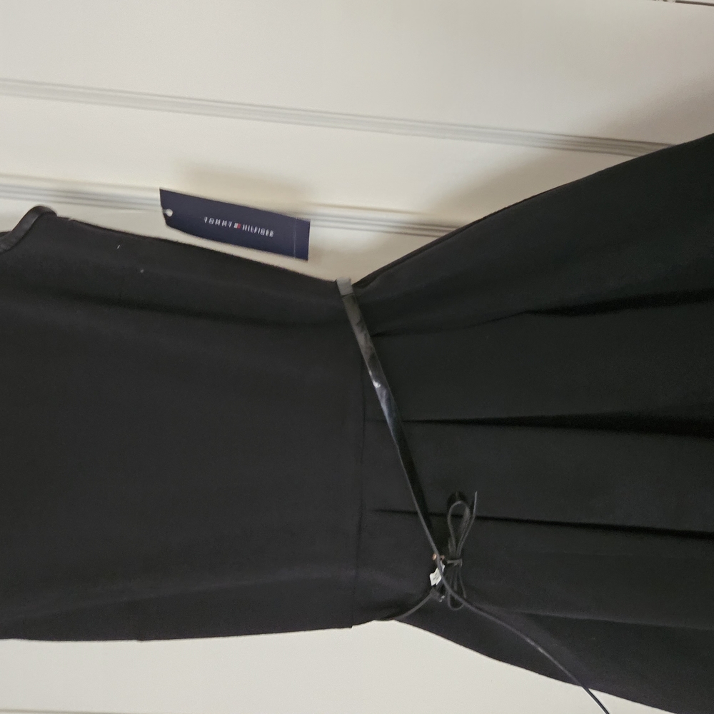 Sleeveless Black Dress with Belt